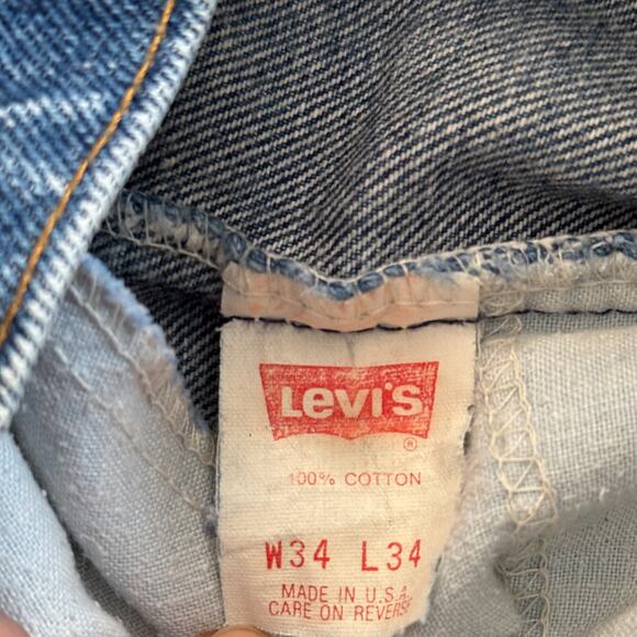 vintage levi's 517s orange tabs 80s made in usa denim blue jeans sz 33 - Picture 5 of 6